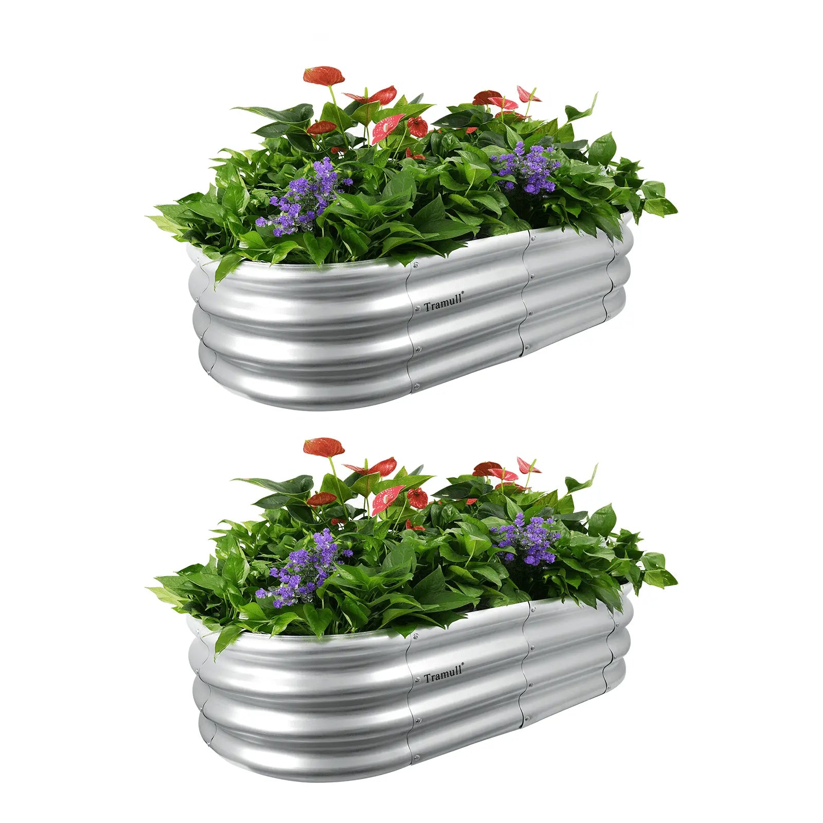 Tramull Oval Metal Planter Box - Ideal for Vegetables and Effortless DIY Assembly for Your Gardening Journey