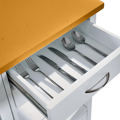 Transform Your Kitchen with the 31" Extendable American White Oak Kitchen Island Cart Featuring Lockable Casters and Ample Storage