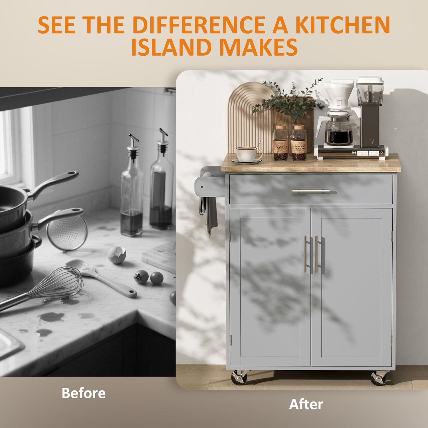   Multi-Purpose Rolling Kitchen Cart