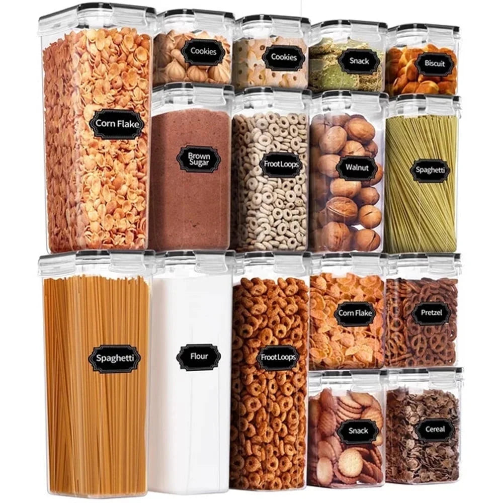 42 Pcs Airtight Food Storage Containers Set with Lids, for Kitchen & Pantry BPA Free Clear