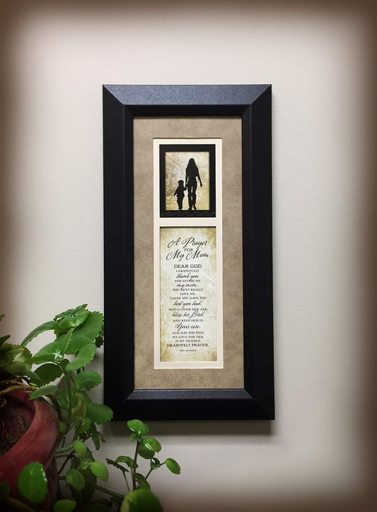 Heartfelt Prayer for Mother - Elegant Wooden Wall Plaque | 8"x16" Inspirational Christian Decor | Handcrafted in the USA | Ideal Gift for Mother's Day and Special Occasions