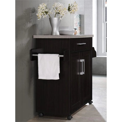 Modern Indoor Furniture Kitchen Island with Spice Rack plus Towel Holder