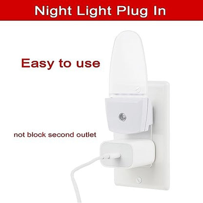 0.5W Plug in Light Sensor LED Red Night Light for Bedroom, Bathroom, Kitchen,