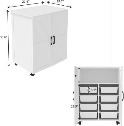 Versatile Mobile Kitchen Island on Wheels - Stylish White Rolling Cart for Effortless Storage and Organization in Small Spaces
