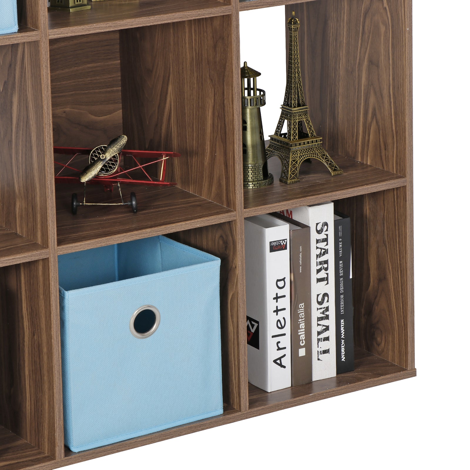 9-Cube Space-Saving Indoor Closet Organizer and Bookshelf System