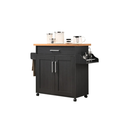 Modern Indoor Furniture Kitchen Island with Spice Rack plus Towel Holder