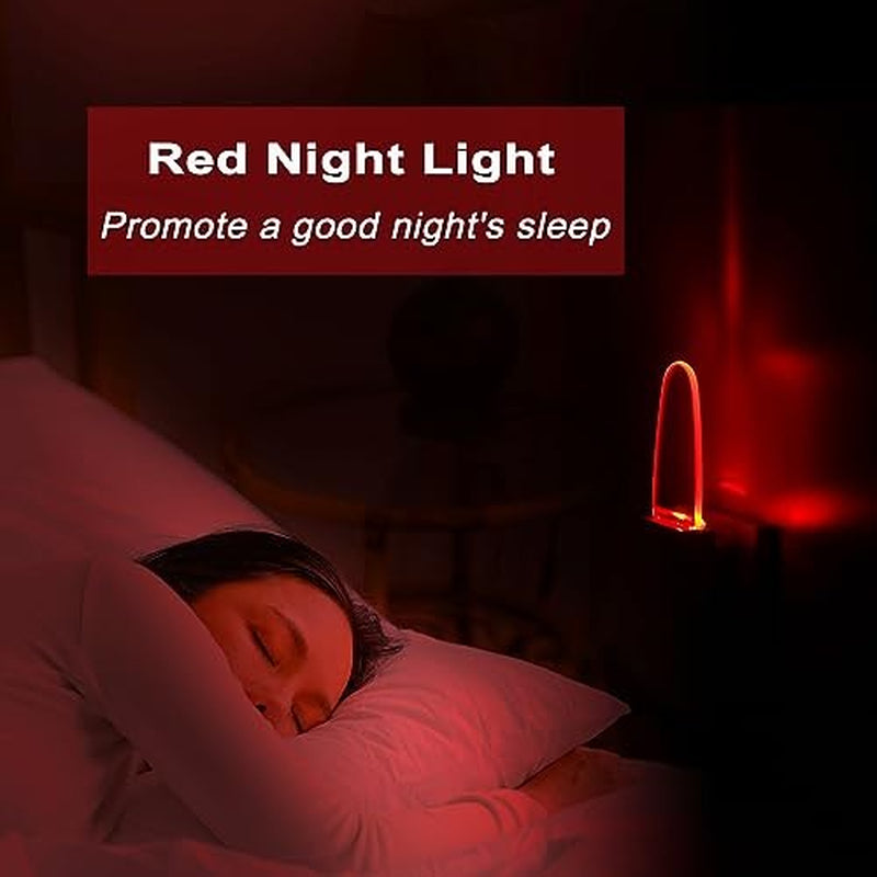 0.5W Plug in Light Sensor LED Red Night Light for Bedroom, Bathroom, Kitchen,