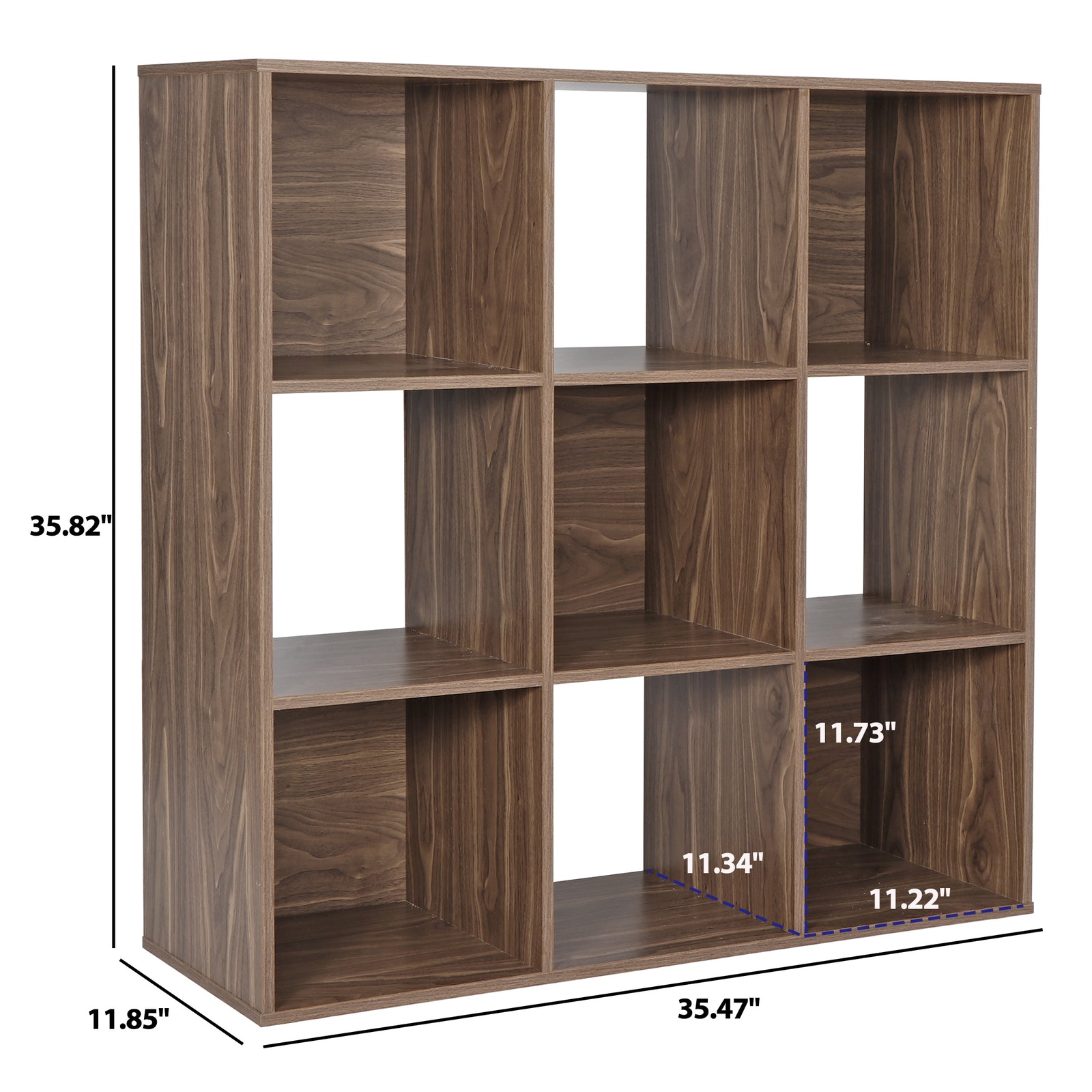 9-Cube Space-Saving Indoor Closet Organizer and Bookshelf System