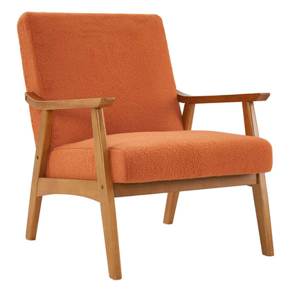 Mid-Century Modern Beige Accent Chair