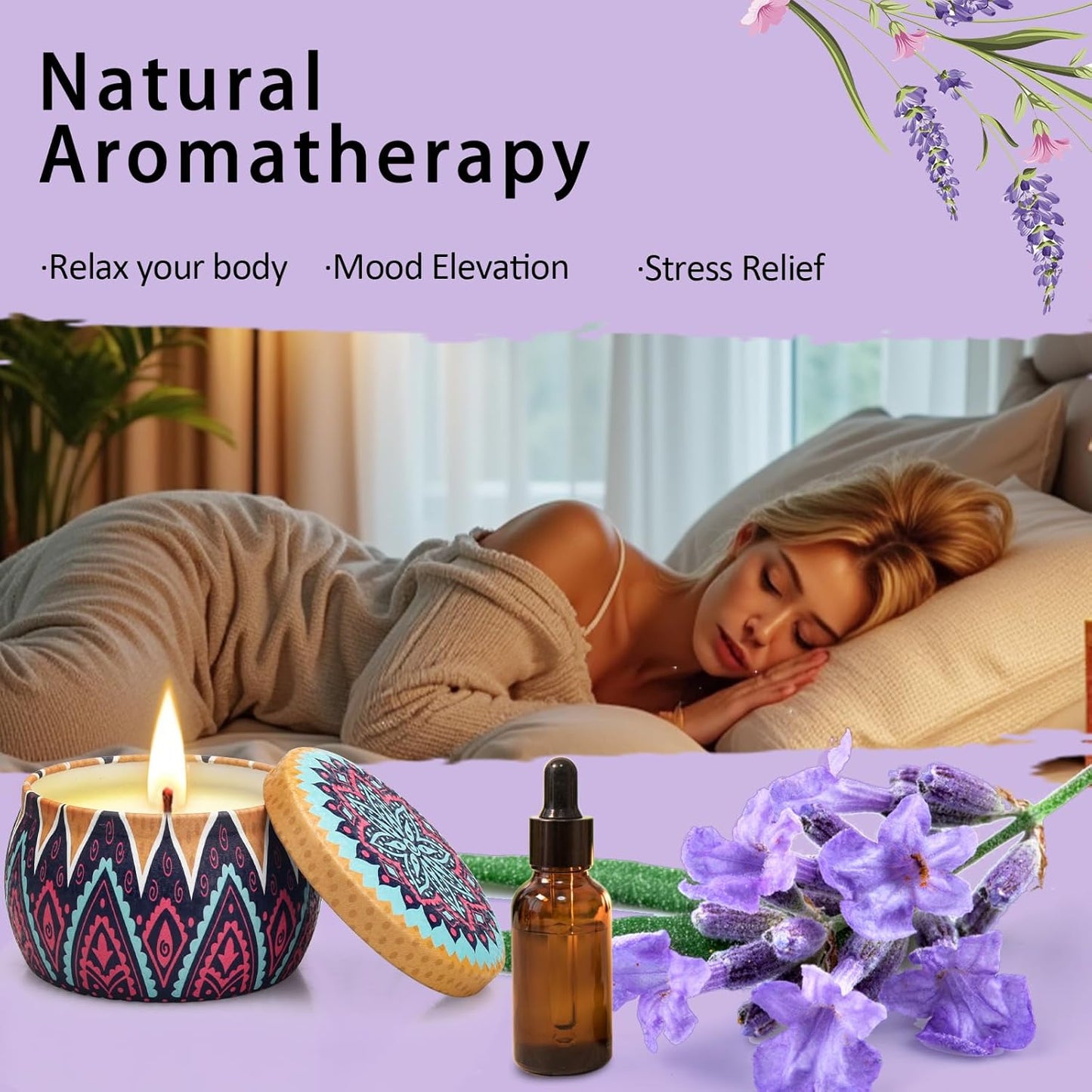 Aromatherapy Candle Gift Set – 4 Scented Candles for Relaxation & Home Comfor