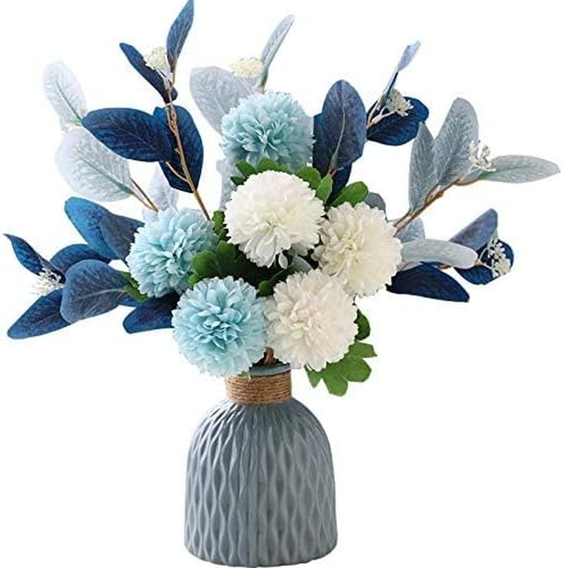 Artificial Hydrangea Flower Arrangements in Vase for Home, Garden, Party, and Wedding Centerpieces