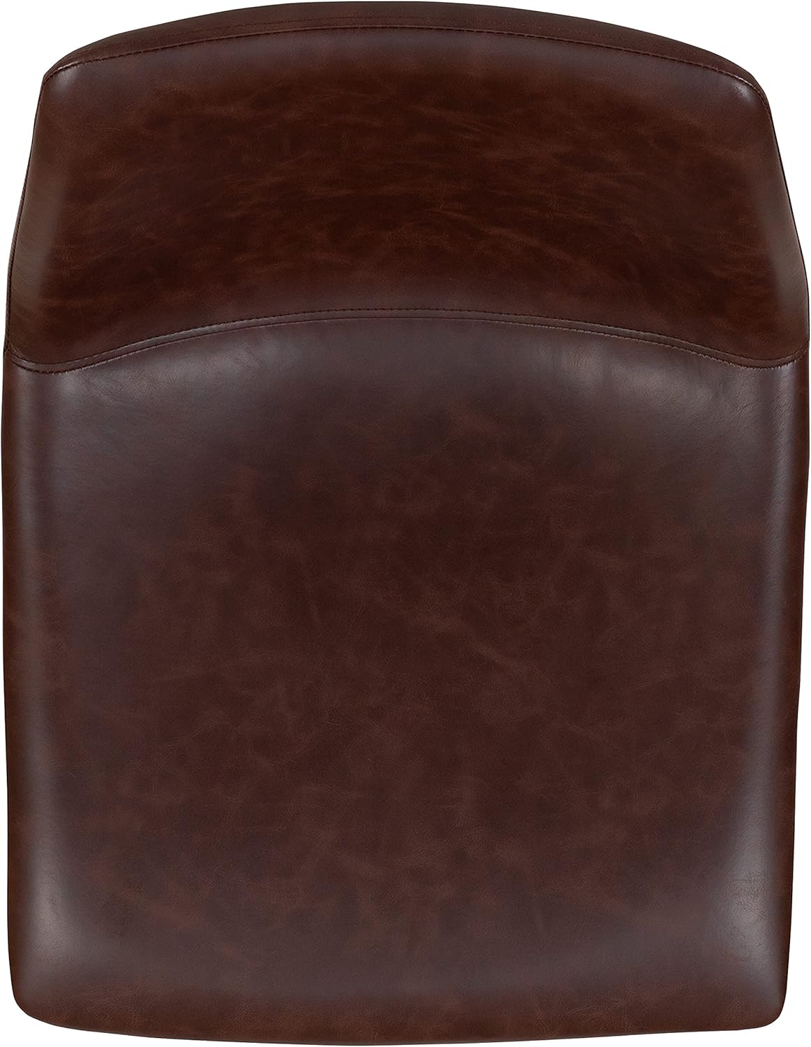 Set of 2 24-Inch Dark Brown Leathersoft Kitchen Counter Height Stools