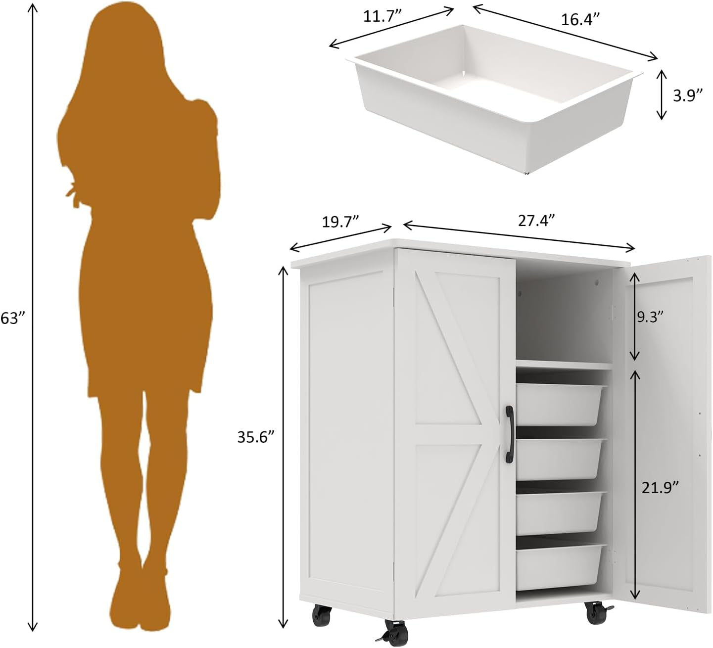 Versatile Mobile Kitchen Island on Wheels - Stylish White Rolling Cart for Effortless Storage and Organization in Small Spaces
