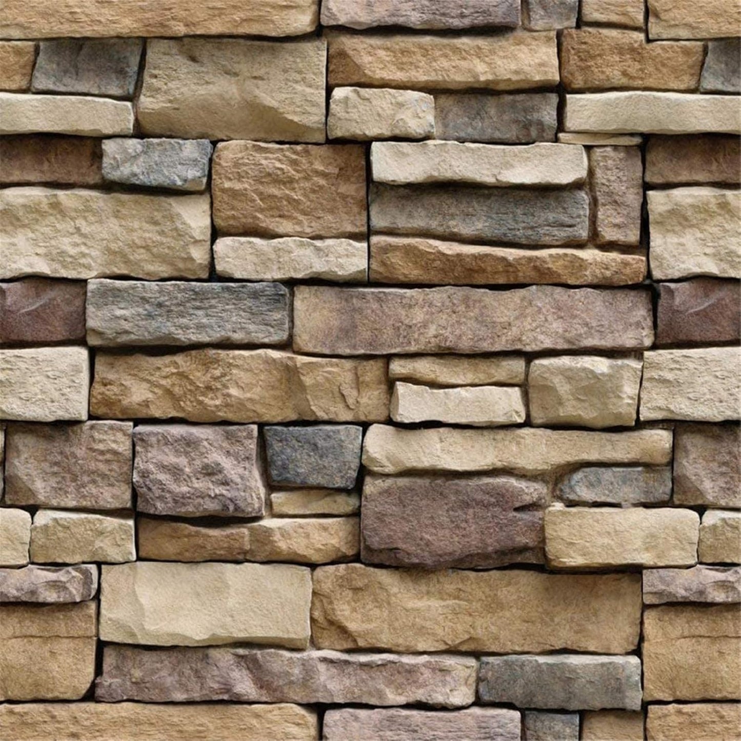 18"X120" Brick Wallpaper Peel and Stick Modern Stone Contact Paper Backsplash Self-Adhesive Wall Paper Kitchen Bedroom Accent Wall Brown Beige Removable Wallpaper