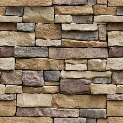 18"X120" Brick Wallpaper Peel and Stick Modern Stone Contact Paper Backsplash Self-Adhesive Wall Paper Kitchen Bedroom Accent Wall Brown Beige Removable Wallpaper