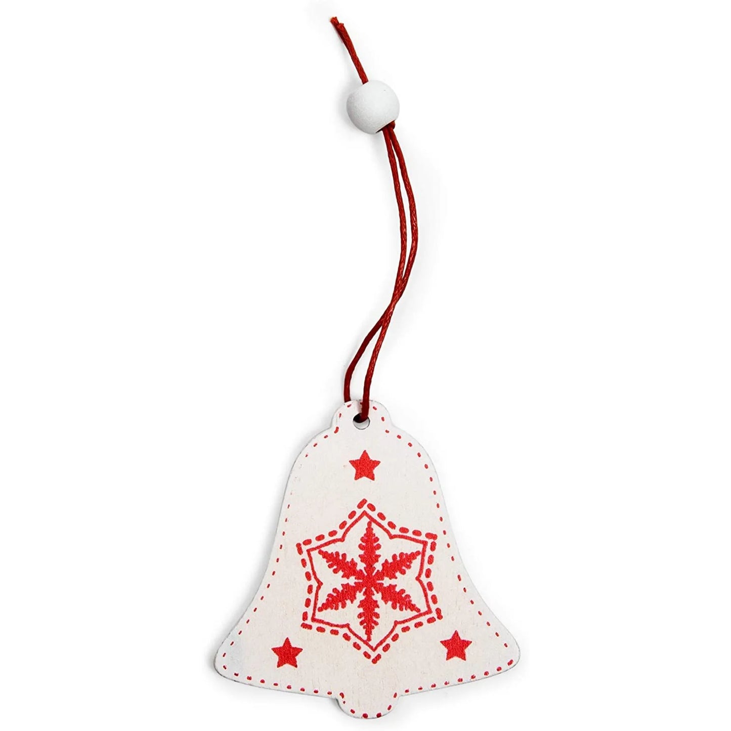 24-Piece Set of 2-Inch Nordic Snowflake Wooden Ornaments for Christmas Tree and Holiday Wall Decor