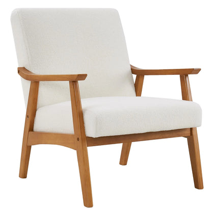 Mid-Century Modern Beige Accent Chair