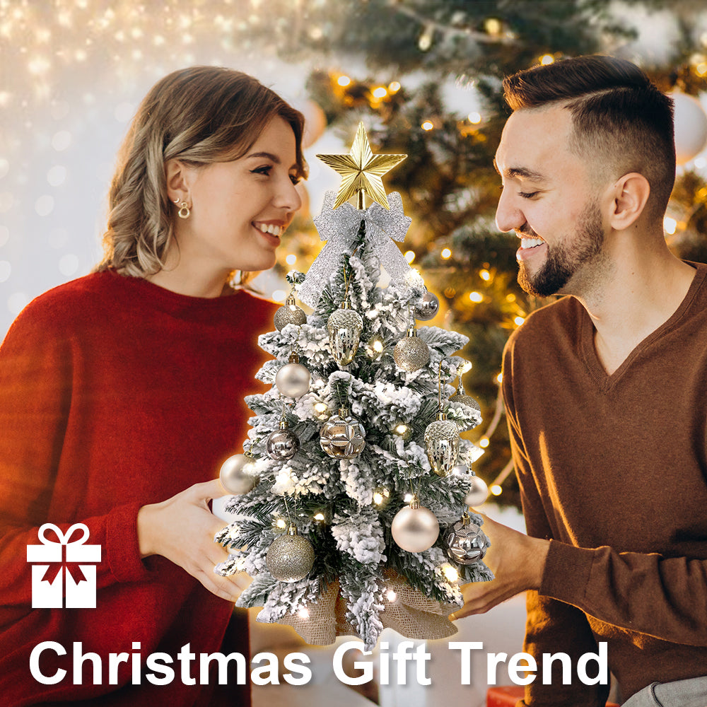 Mini 2Ft Tabletop Christmas Tree Decoration with Light 