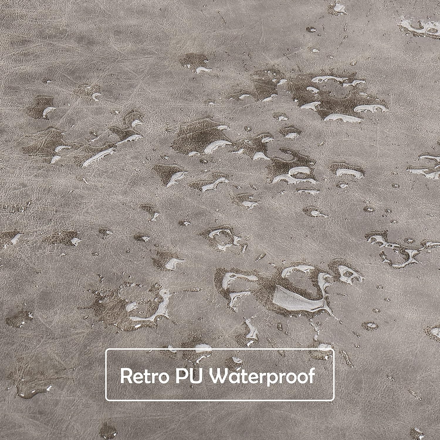 Set of 2 Adjustable Swivel Bar Stools for Kitchen Counter Height, Retro Grey Finish