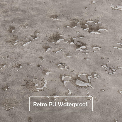 Set of 2 Adjustable Swivel Bar Stools for Kitchen Counter Height, Retro Grey Finish