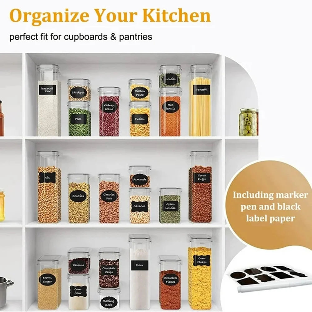 42 Pcs Airtight Food Storage Containers Set with Lids, for Kitchen & Pantry BPA Free Clear