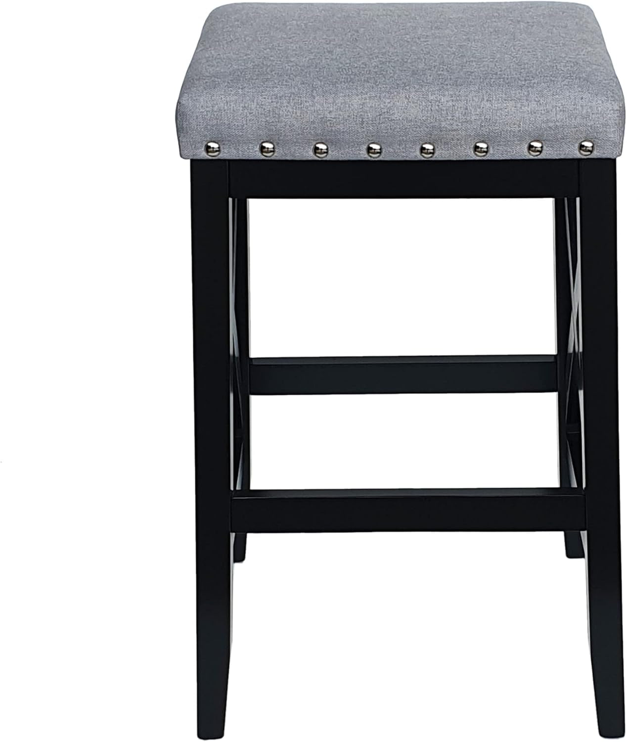 Blair Contemporary Farmhouse Upholstered Fabric Barstools - Set of 2