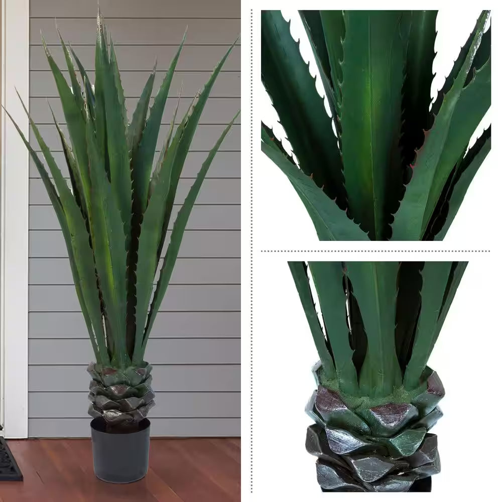 Giant 52" Faux Agave Floor Plant for Home or Office