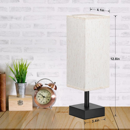 Sleek and Stylish Minimalist Table Lamp - Perfect Bedside and Office Lighting with Elegant Square Linen Shade