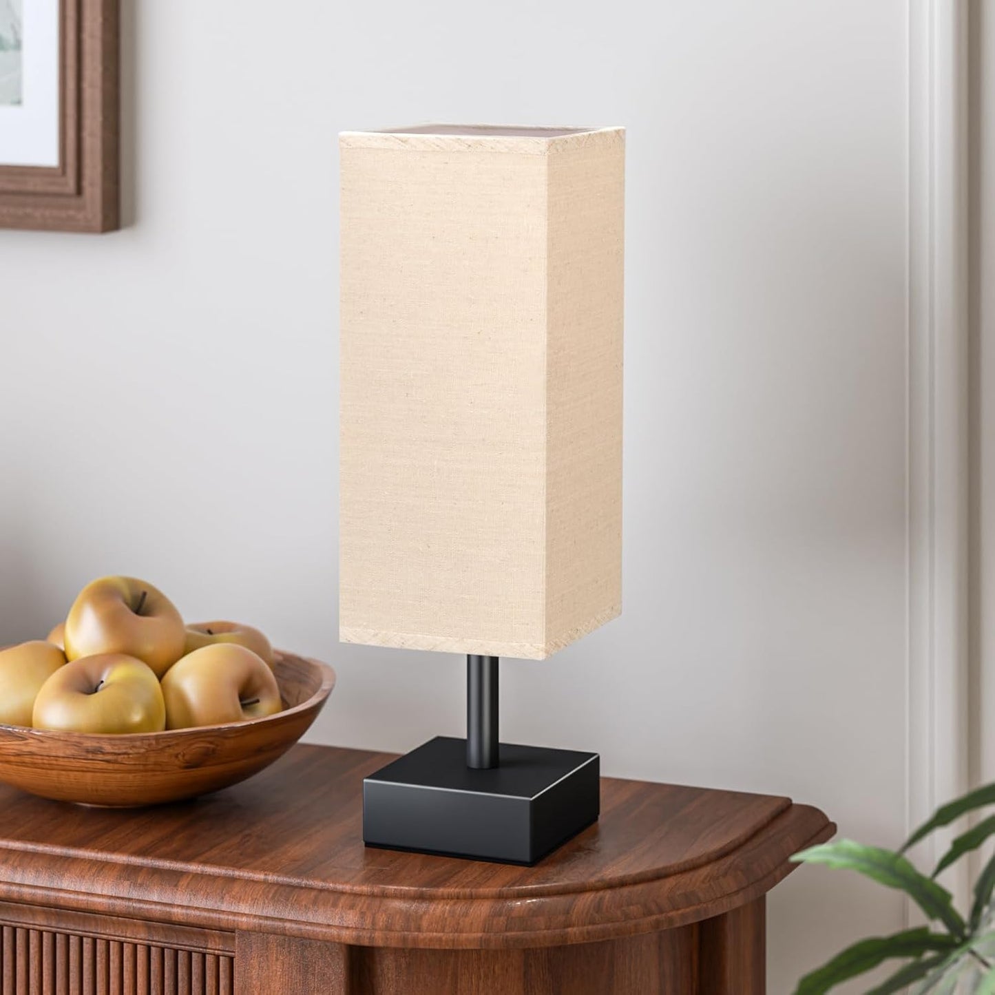 Sleek and Stylish Minimalist Table Lamp - Perfect Bedside and Office Lighting with Elegant Square Linen Shade