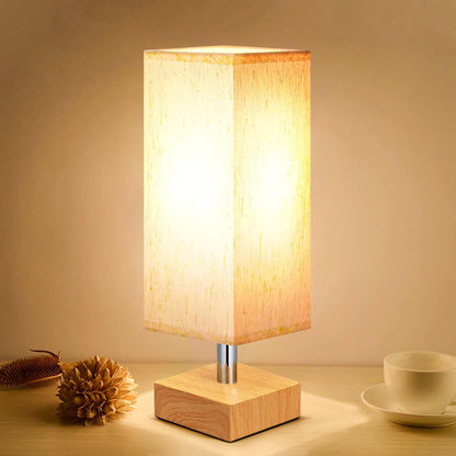 Sleek and Stylish Minimalist Table Lamp - Perfect Bedside and Office Lighting with Elegant Square Linen Shade