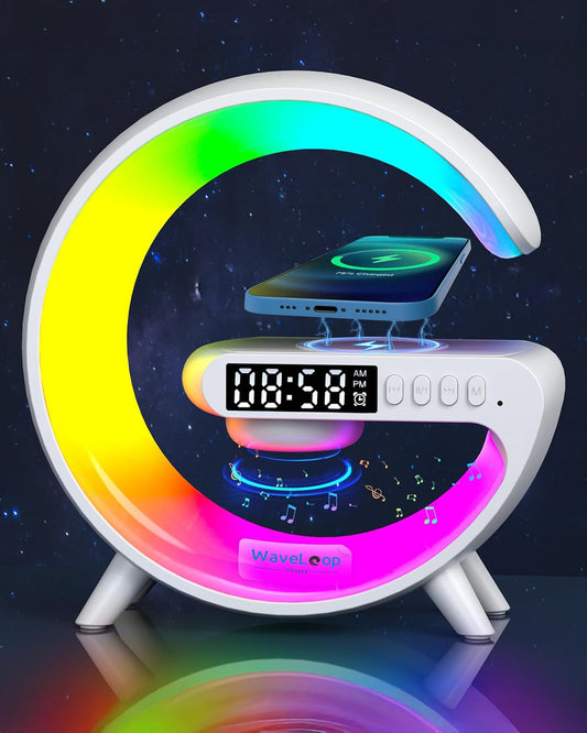 5-in-1 Sunrise Alarm Clock with Wireless Charger