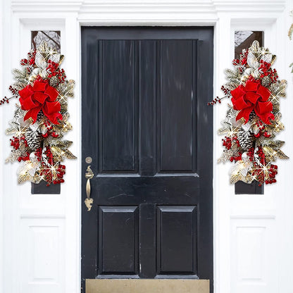 Cordless Prelit Stairway Swag Trim