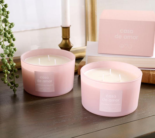  Peace Love World Matte Glass Candles 