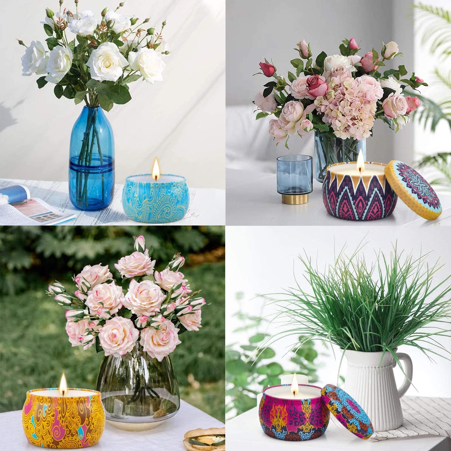 Aromatherapy Candle Gift Set – 4 Scented Candles for Relaxation & Home Comfor