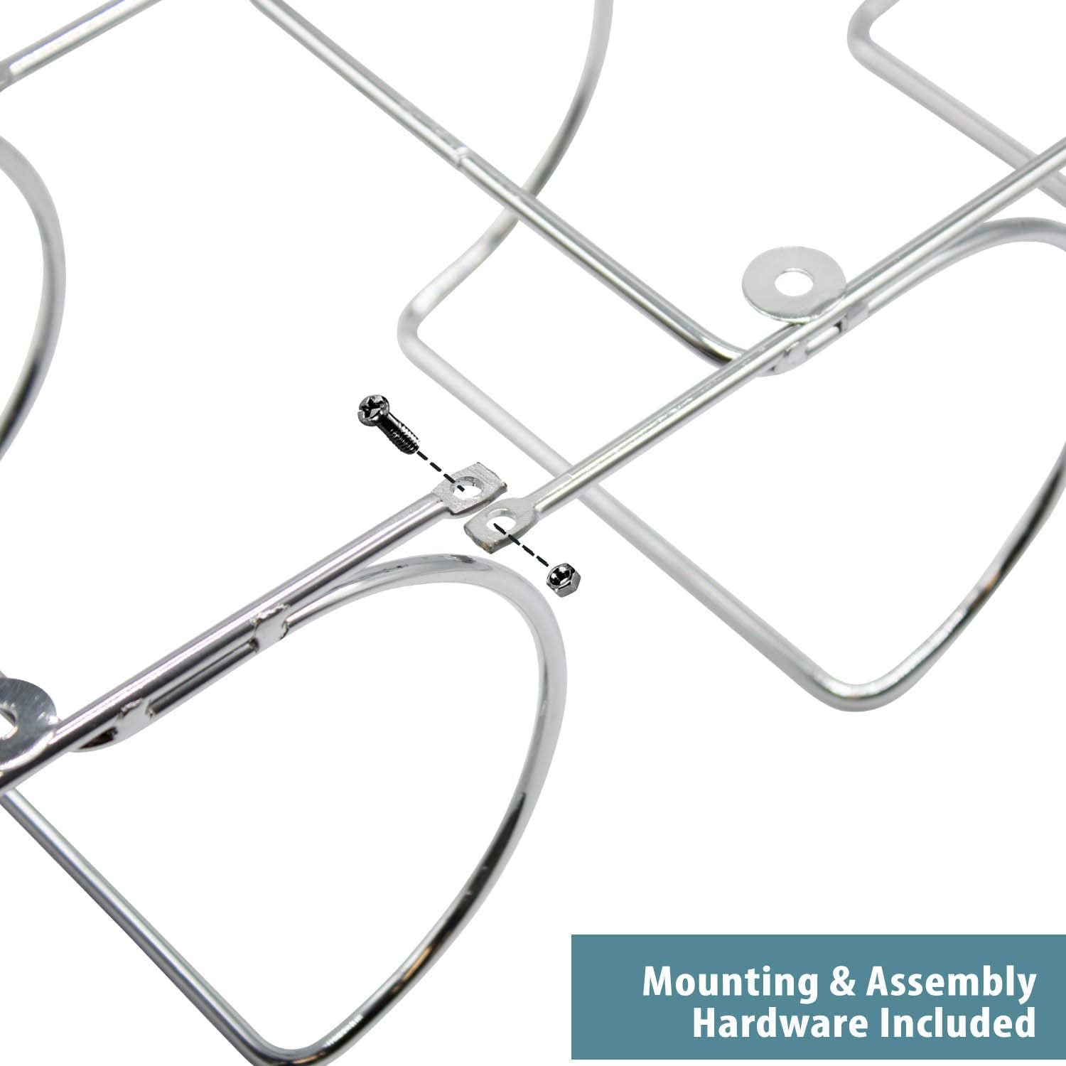 6-Compartment Wall-Mount Towel & Wine Rack – Silver Metal Organizer for Bathroom, Kitchen & More