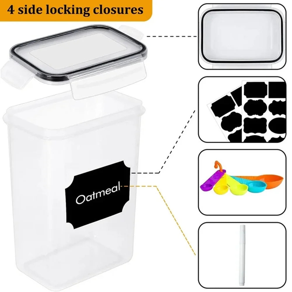 42 Pcs Airtight Food Storage Containers Set with Lids, for Kitchen & Pantry BPA Free Clear