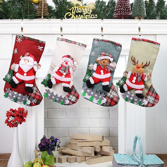 Set of 4 Large 18" Christmas Stockings 