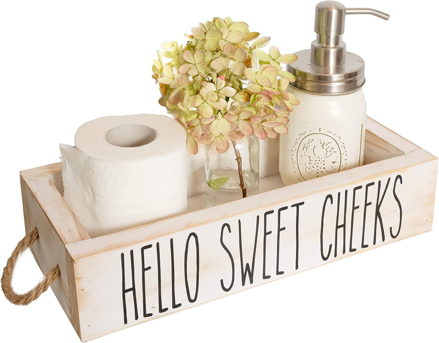 Refined Rustic Bathroom Caddy – Decorative & Functional Storage