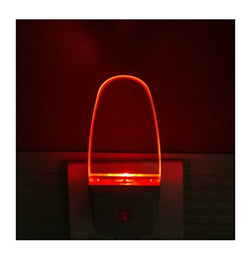0.5W Plug in Light Sensor LED Red Night Light for Bedroom, Bathroom, Kitchen,
