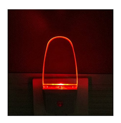 0.5W Plug in Light Sensor LED Red Night Light for Bedroom, Bathroom, Kitchen,