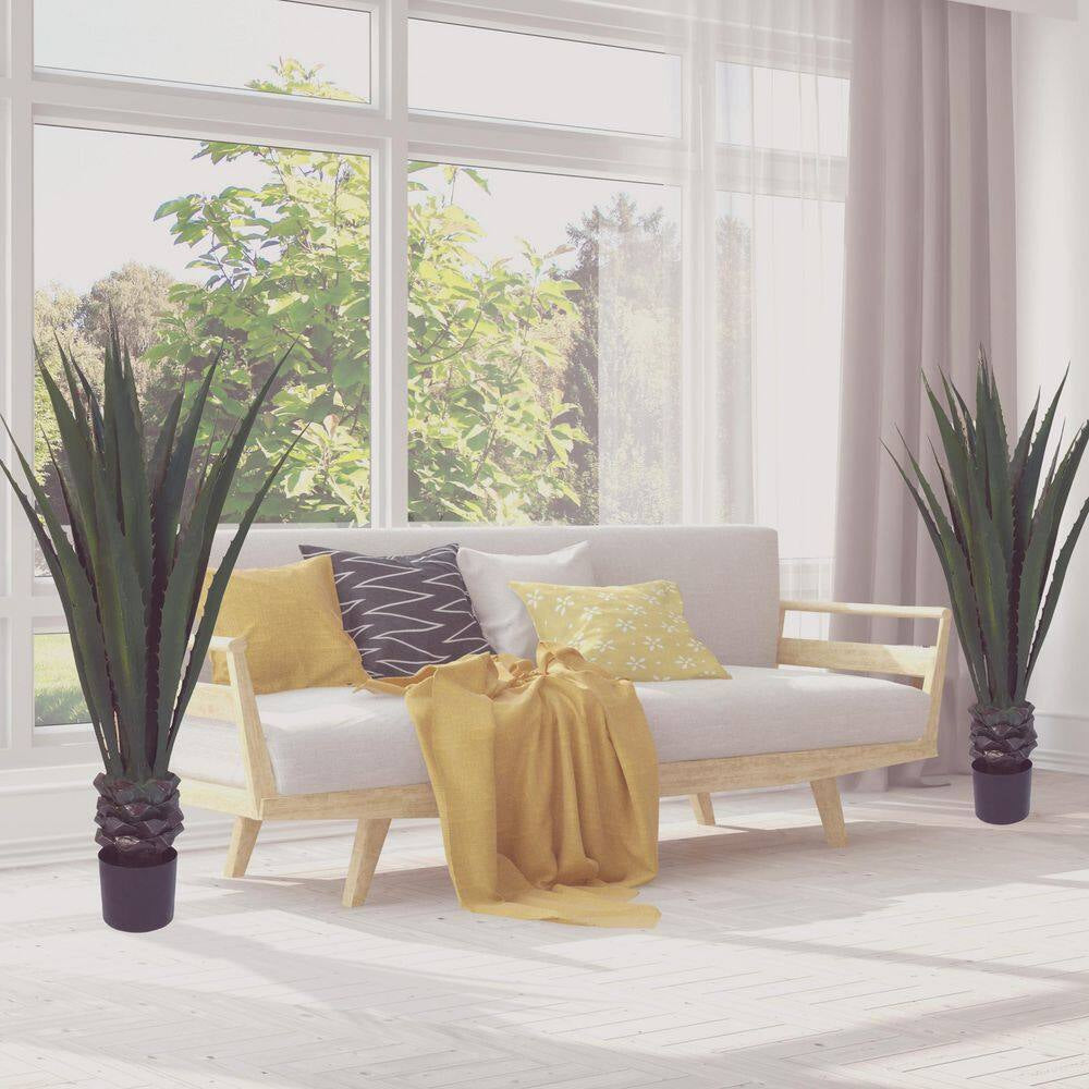 Giant 52" Faux Agave Floor Plant for Home or Office