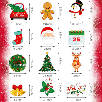 12-Piece Holiday Refrigerator Magnet Set  for Kitchen, Home, Office, and Locker Decor