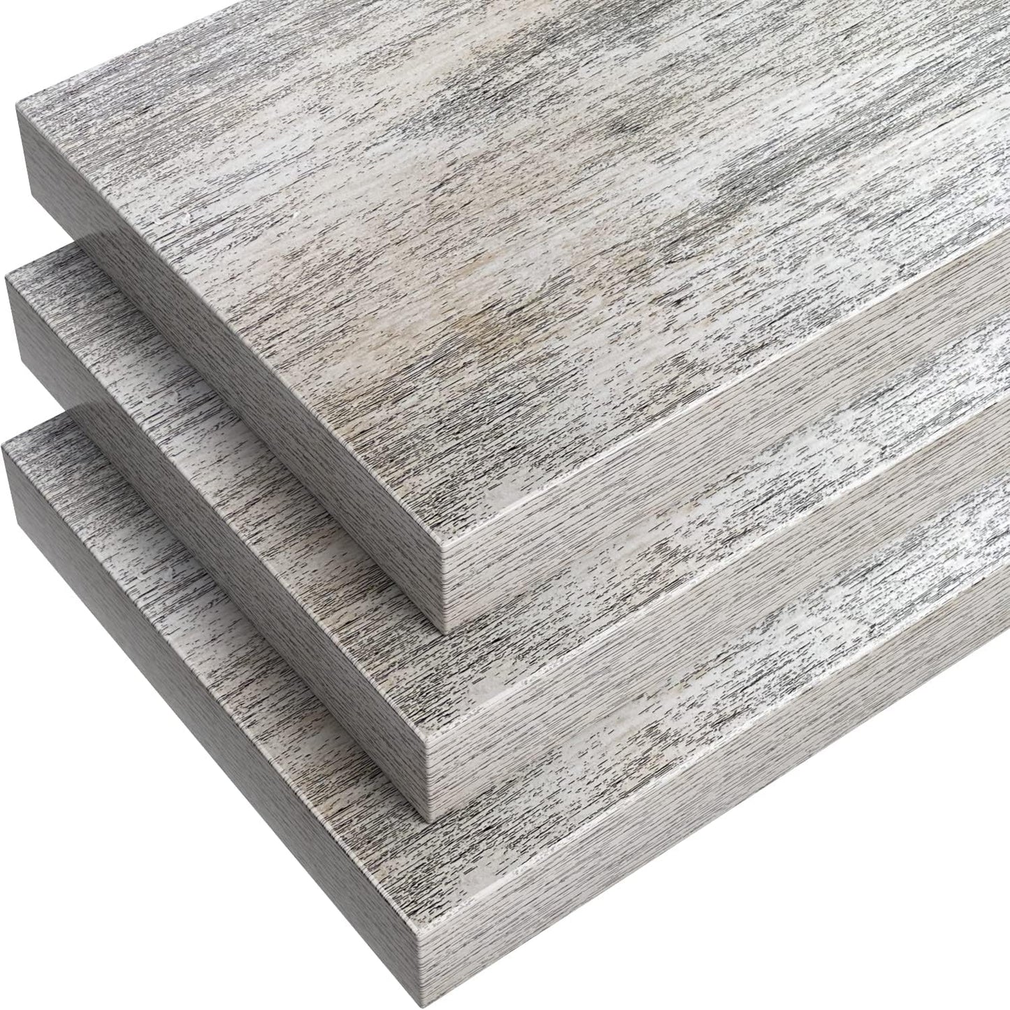 Rustic Floating Shelves for Wall – Set of 3, 16 Inch Wood Shelf for Bathroom, Bedroom, Living Room, Kitchen & Office Decor