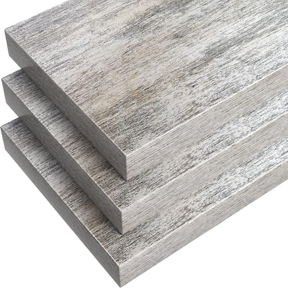 Rustic Floating Shelves for Wall – Set of 3, 16 Inch Wood Shelf for Bathroom, Bedroom, Living Room, Kitchen & Office Decor