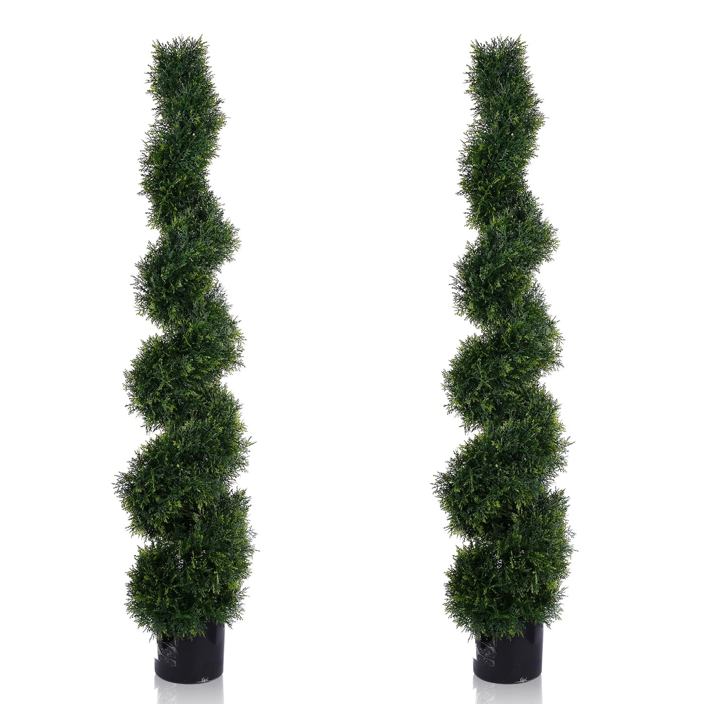 Set of 2 Spiral Topiary Cypress Trees – 3FT Indoor/Outdoor