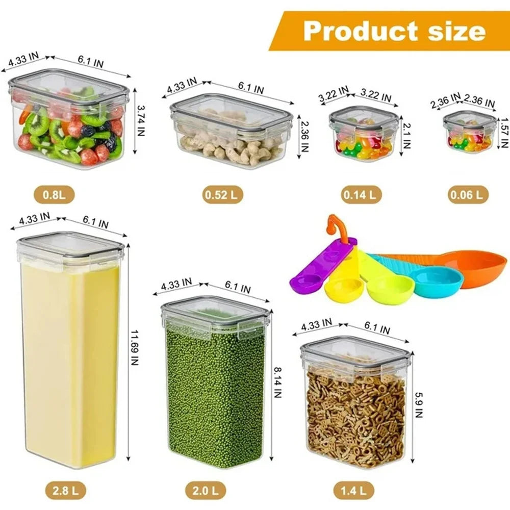 42 Pcs Airtight Food Storage Containers Set with Lids, for Kitchen & Pantry BPA Free Clear