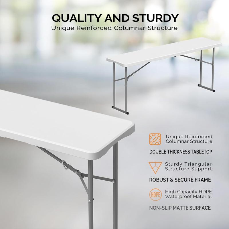  6 FT Folding Table 