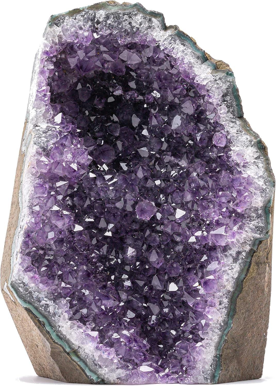 Natural Amethyst (2 Lb to 3 Lb) - 4" to 7" Height - Crystal Clusters Stone from Uruguay Raw Geode Quartz - Deep Purple Color