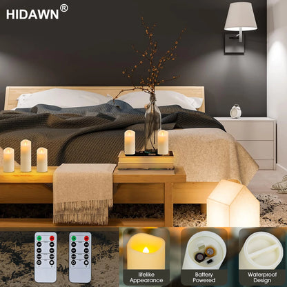 Remote-Controlled Flameless Pillar Candles 