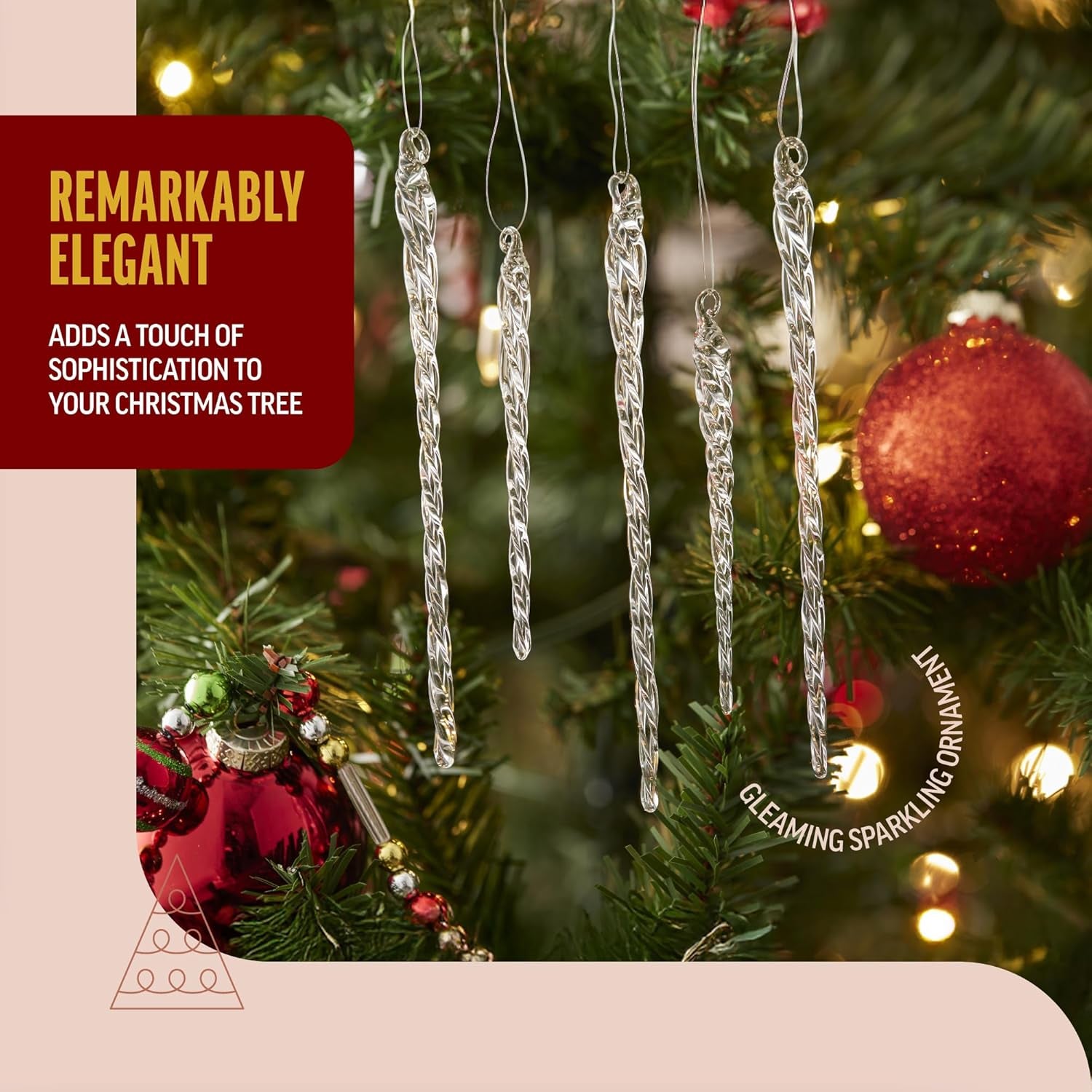 Glass Icicle Ornaments